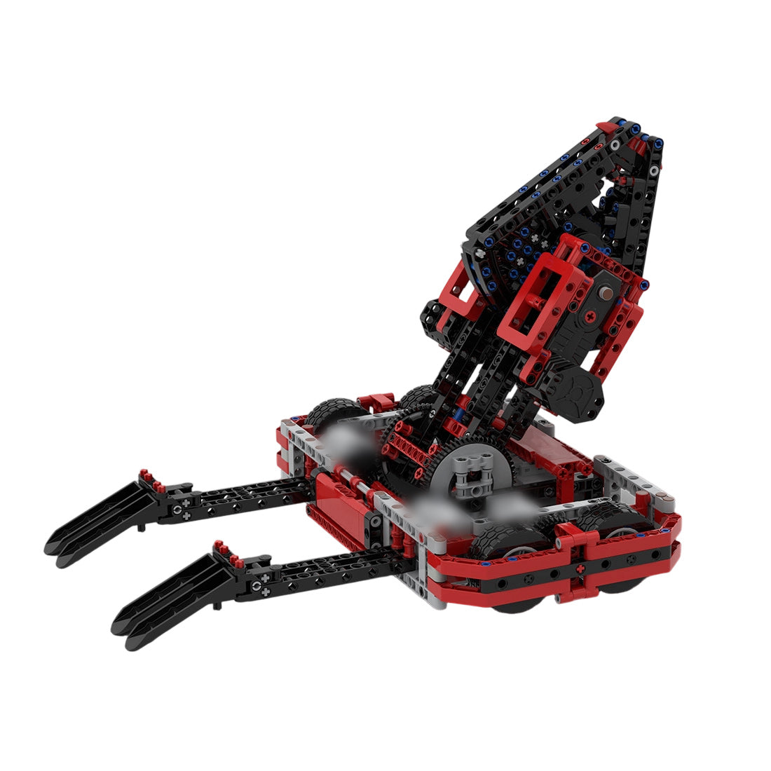 Forklift Loader with Movable Fork Arms Building Blocks