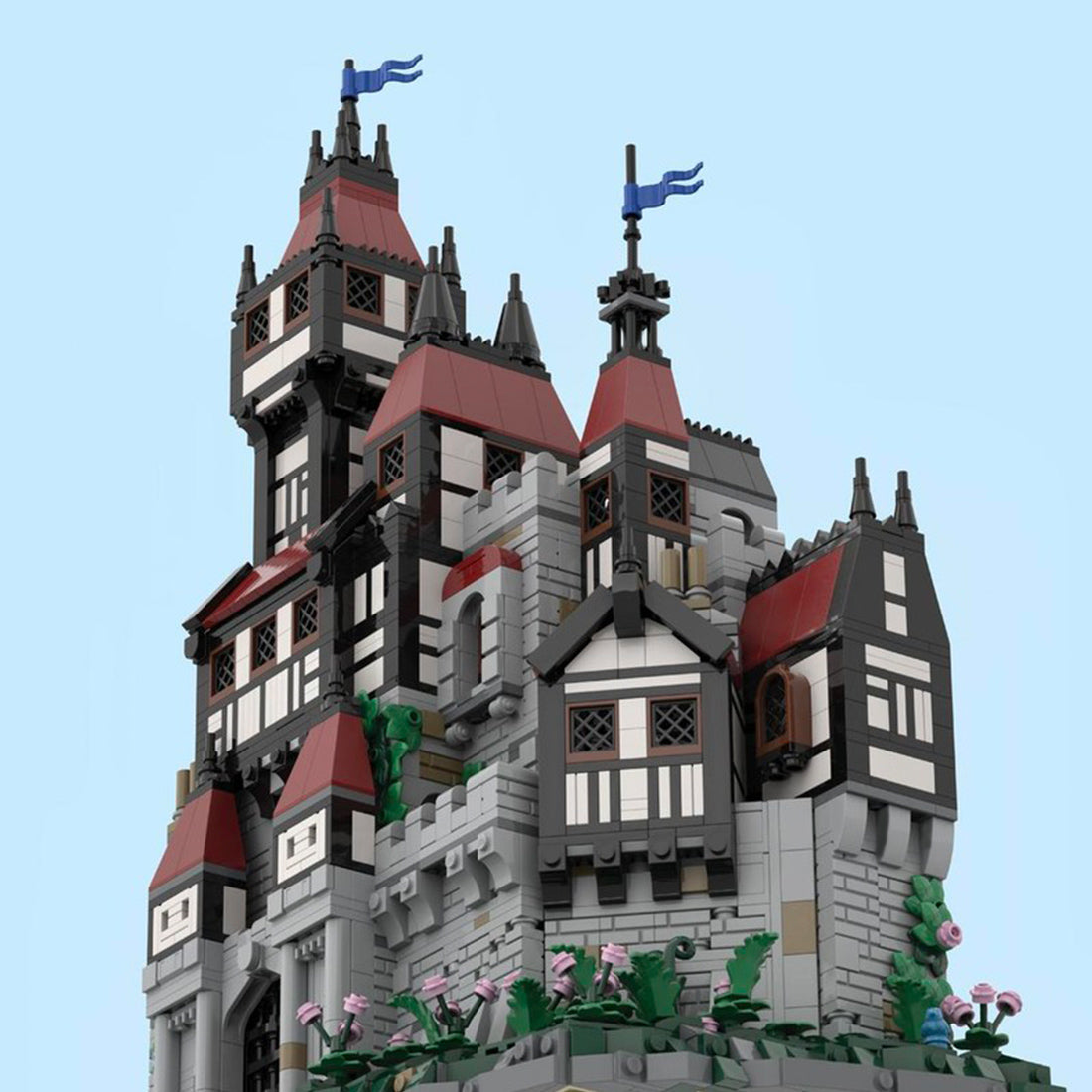 Crimson Fortress Medieval Castle Building Blocks
