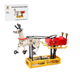 MOC-4121 Motorized Christmas Santa Sleigh & Reindeer Building Blocks