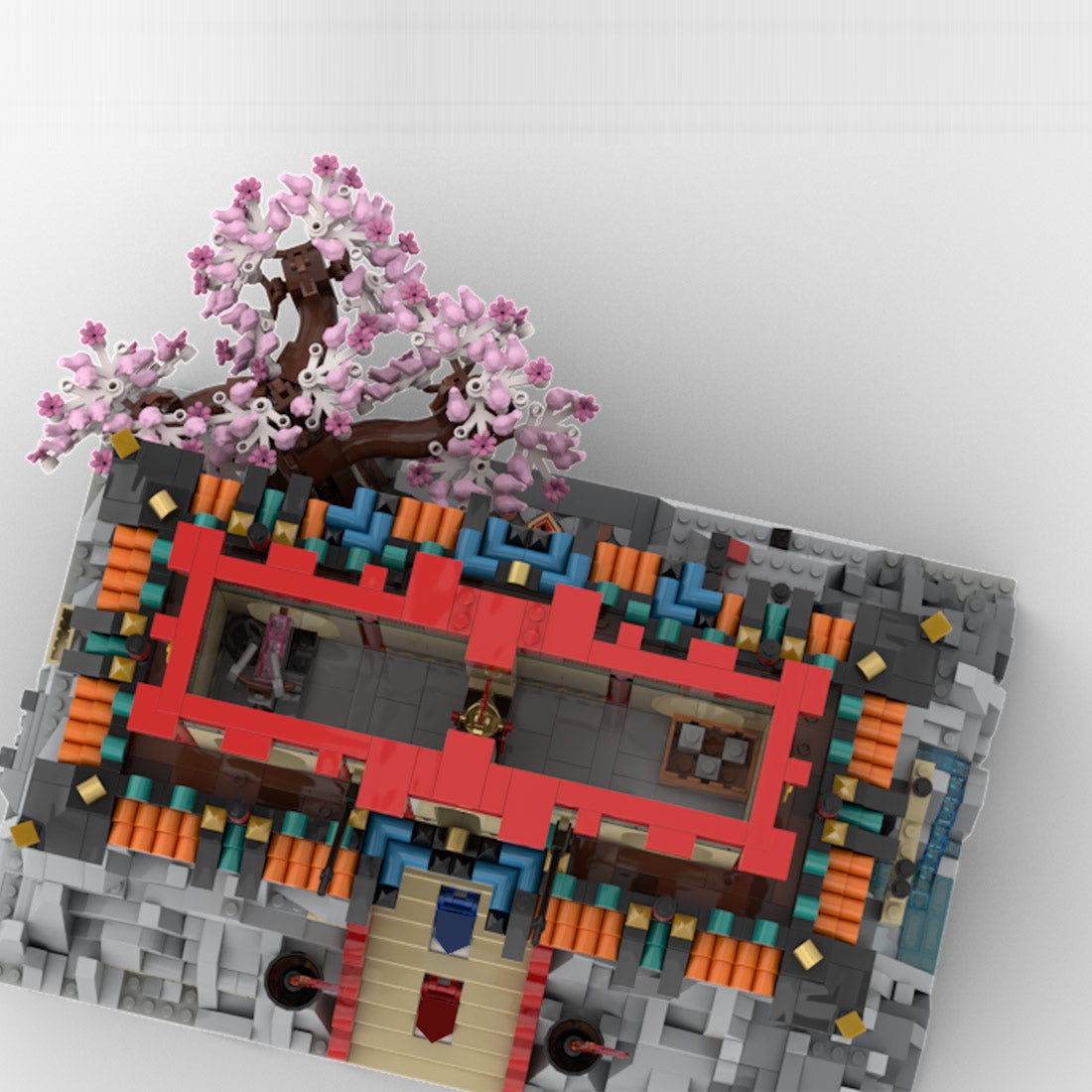 MOC-124852 East Asian Ancient Shrine Tower Building Blocks