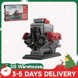 Mocsage MOC-171732 Crossplane V8 with Supercharger & removable Cover (US Warehouse)