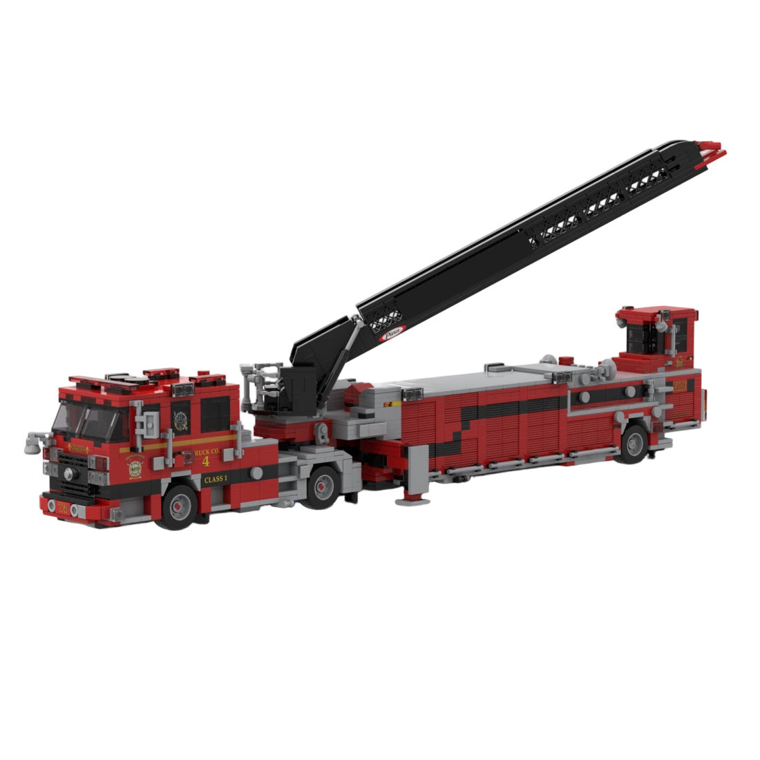 MOC-254378 Pierce Arrow XT Tiller Fire Truck Building Blocks