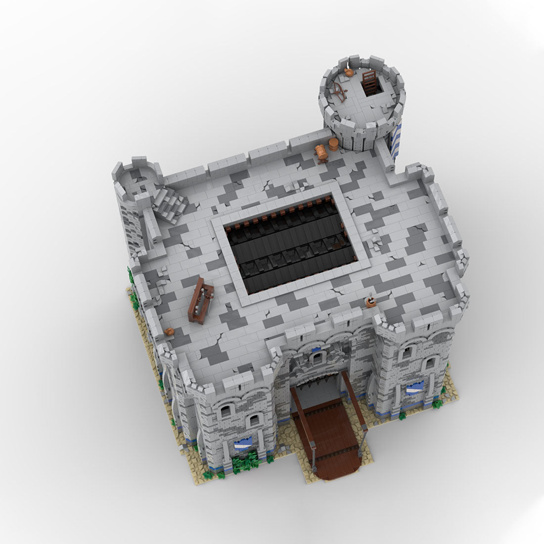 MOC-201635 Medieval Village Defense Castle Building Blocks