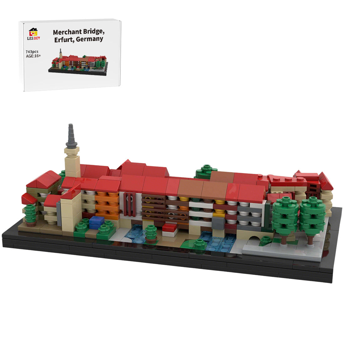 MOC-213242 Krämerbrücke, Erfurt, Germany Building Blocks