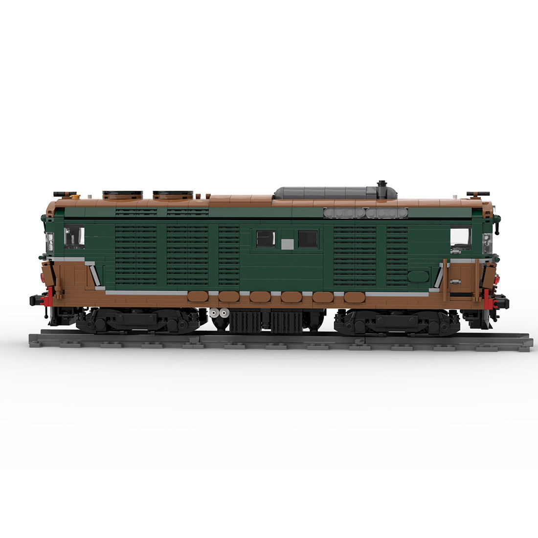 Italy Diesel Locomotive D.445 Train Building Blocks