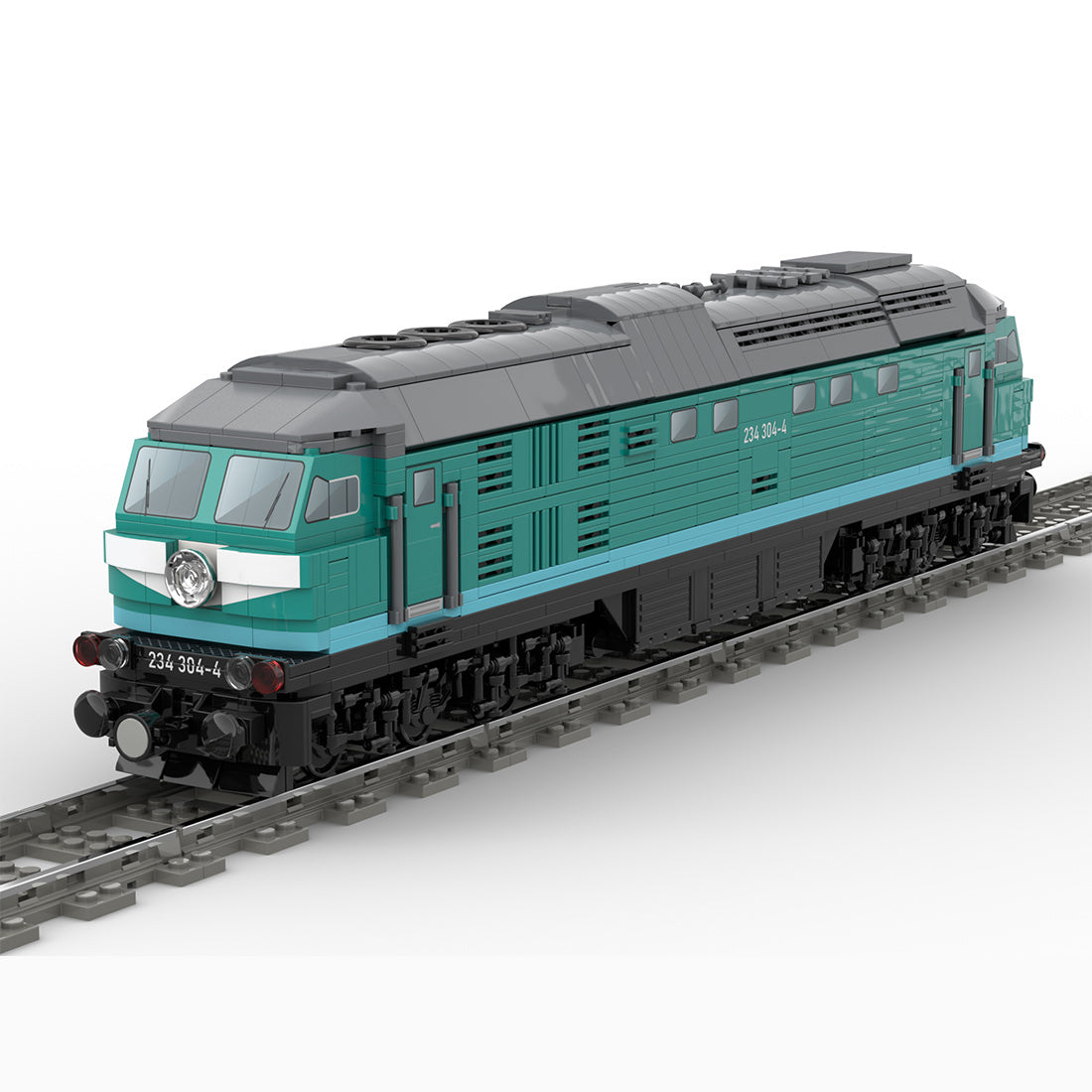 MOC-127413 BR 234 304-4 1:43 Scale Heavy Diesel Locomotive Building Blocks