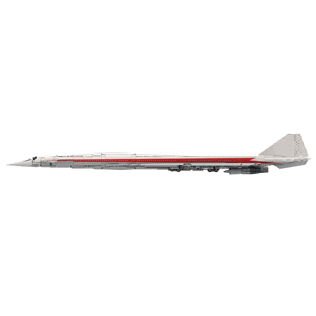 1:80 Scale B2707-200 TWA Supersonic Passenger Aircraft Building Blocks
