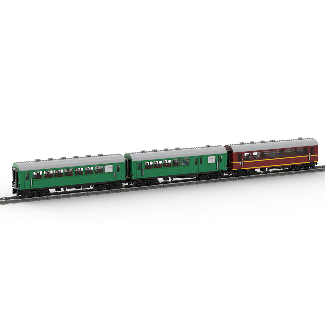 MOC-97676 Deutsche Reichsbahn 4-Axle “Reko” Coaches Building Blocks