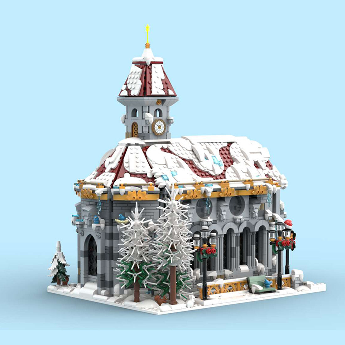 MOC-238564 Winter Village Cathedral Building Blocks