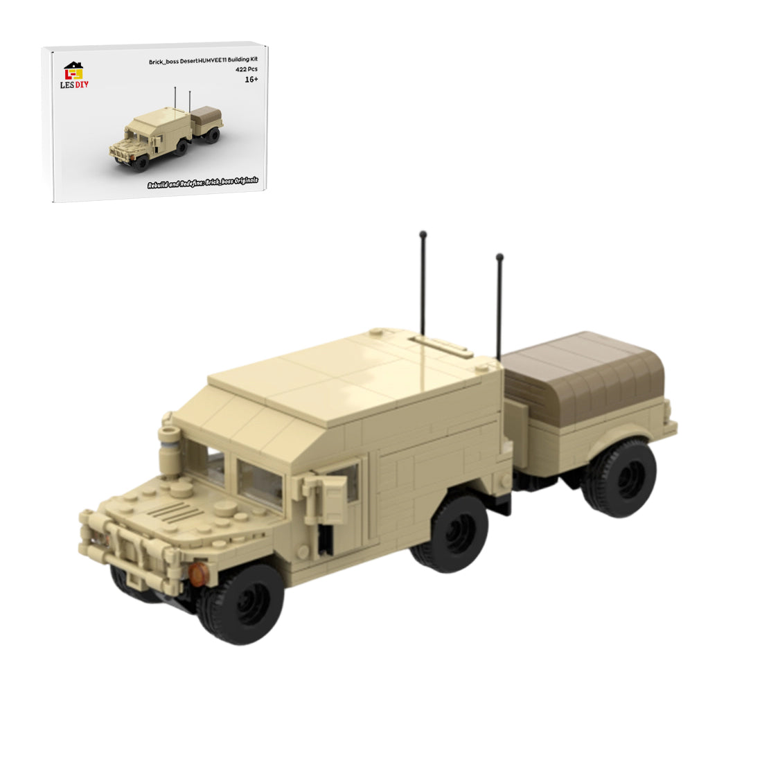 Desert HUMVEE 13 Modern Military Vehicle Building Blocks