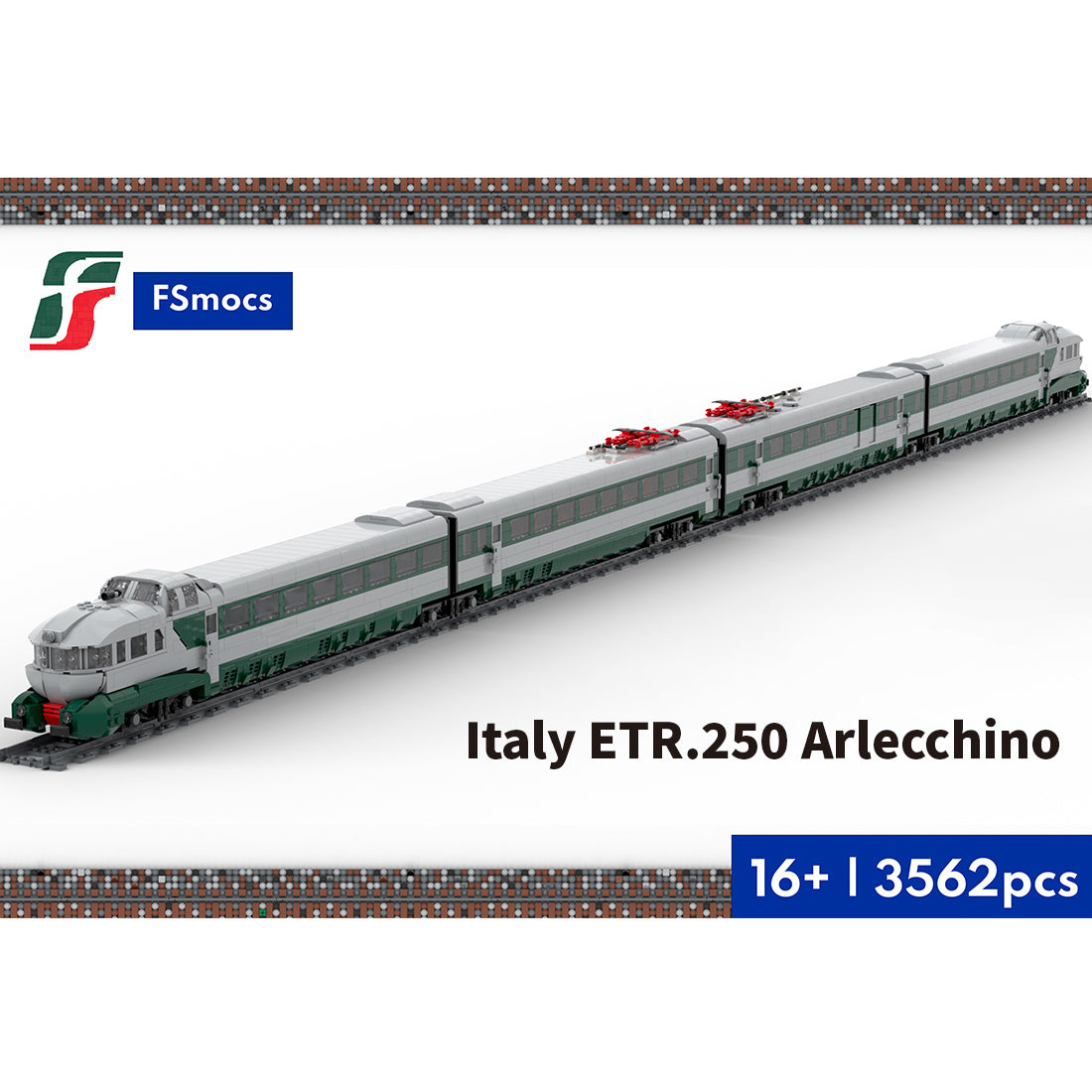 Italy ETR.250 Arlecchino Train Building Blocks