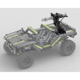 MOC-166891 + MOC-172968 Halo Warthog M12B RC Armored Off-Road Vehicle & Motorized Turret Building Blocks