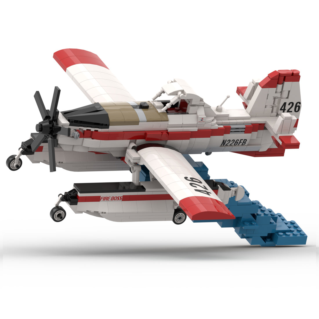 AT-802F Fire Boss Tanker 426 Amphibious Firefighting Plane Building Blocks