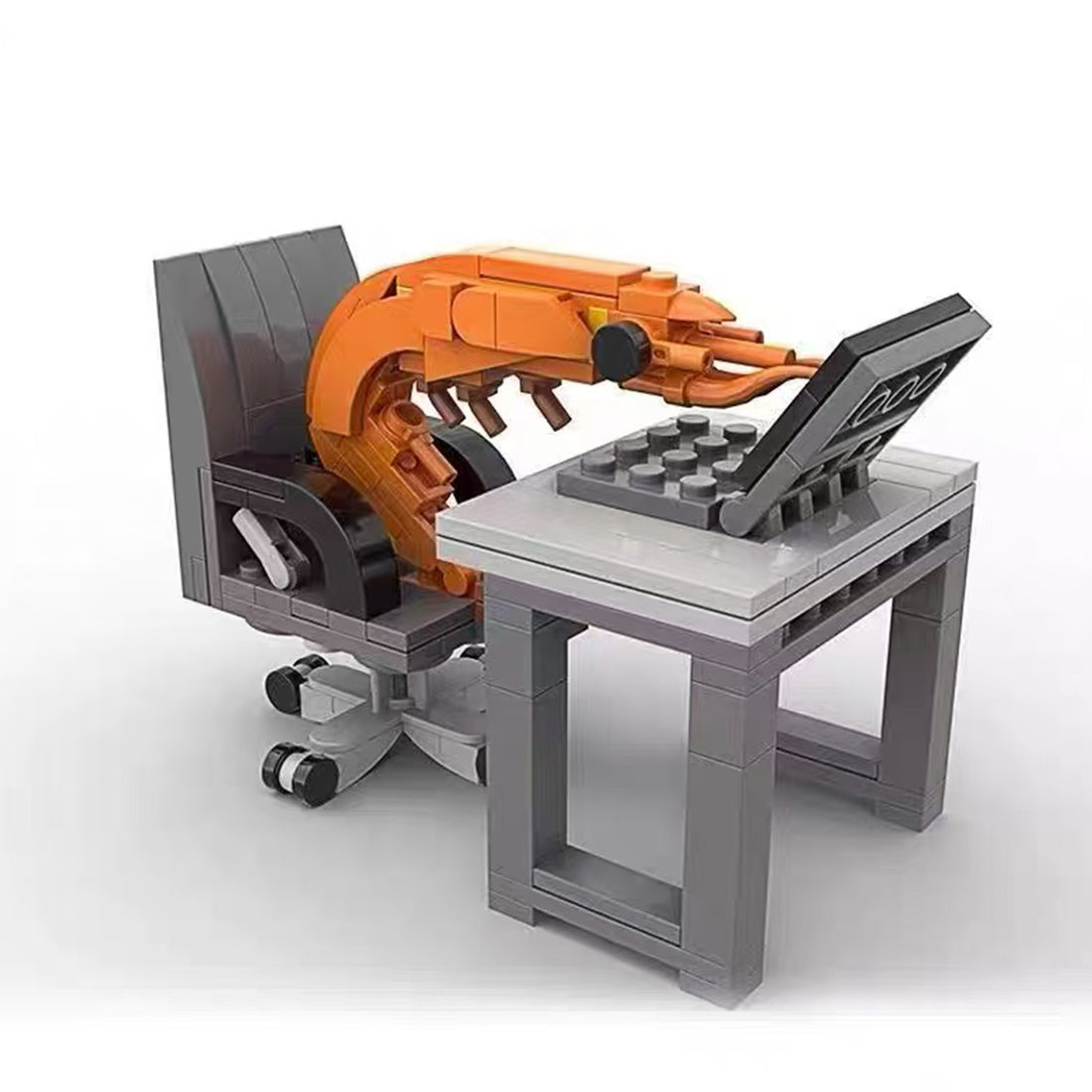 Working Shrimp Man Building Blocks