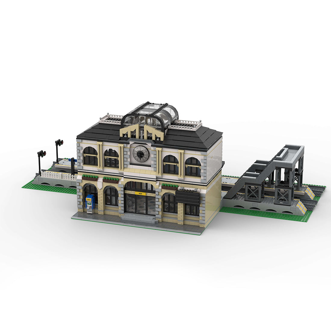 MOC-262134 Grand Central Modular Train Station & Platform Expansion Building Blocks