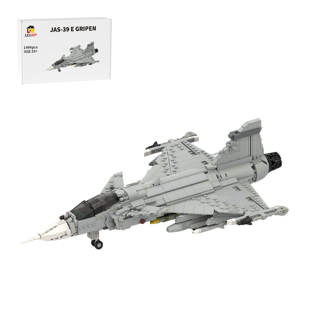 MOC-210715 Saab | JAS-39 E GRIPEN - 1:35 Scale Building Blocks
