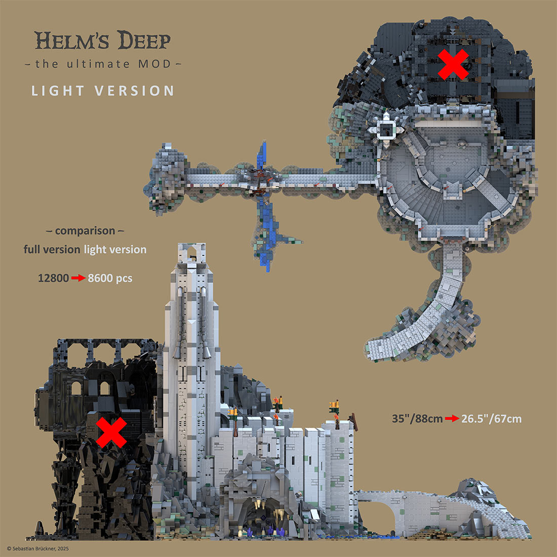 MOC-234842 Fortress Valley Scene Helm’s Deep Building Blocks