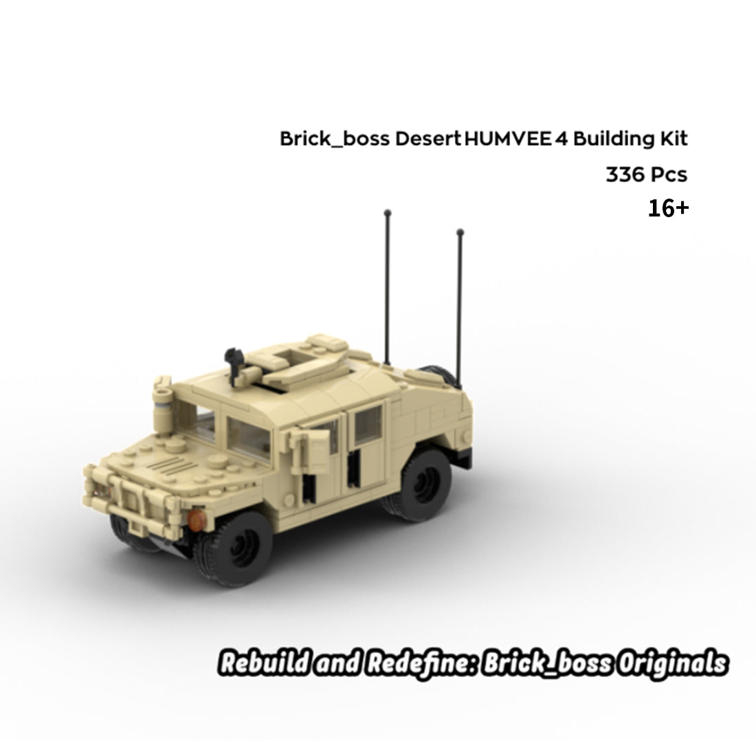 Desert HUMVEE 4 Modern Military Vehicle Building Blocks