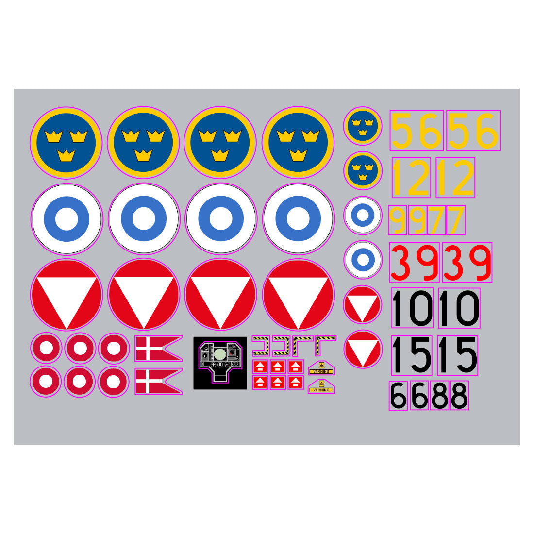 1/35 Scale Swedish J35D fighter Building Blocks