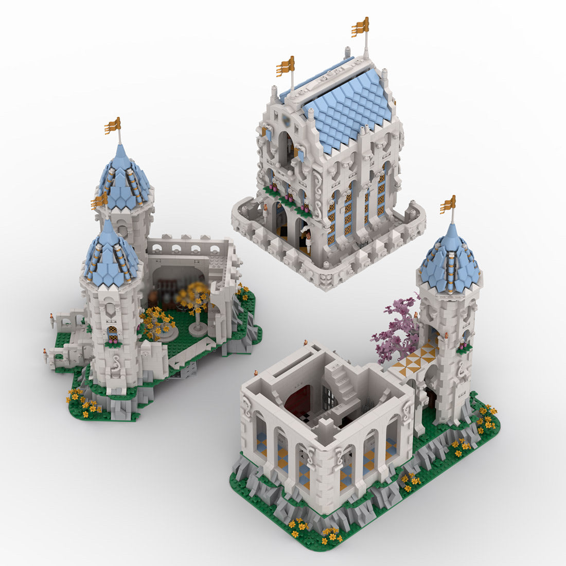 MOC-249372 Ivory Fantasy Castle Building Blocks