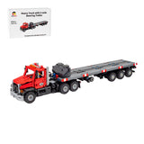 MOC-246143 American Heavy-Duty Truck & Self-Steering 3-Axle Trailer Building Blocks