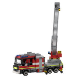 Emergency Vehicle with Ladder Fire Truck Building Blocks
