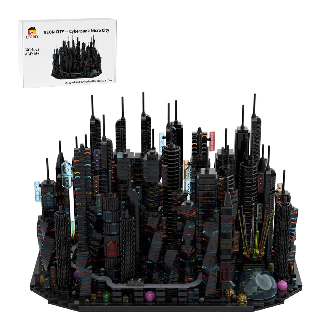 MOC-270096 Bay City Altered Carbon-Inspired Cyberpunk Microcity Building Blocks