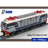 Italy Electric Locomotive E.632 Train Building Blocks