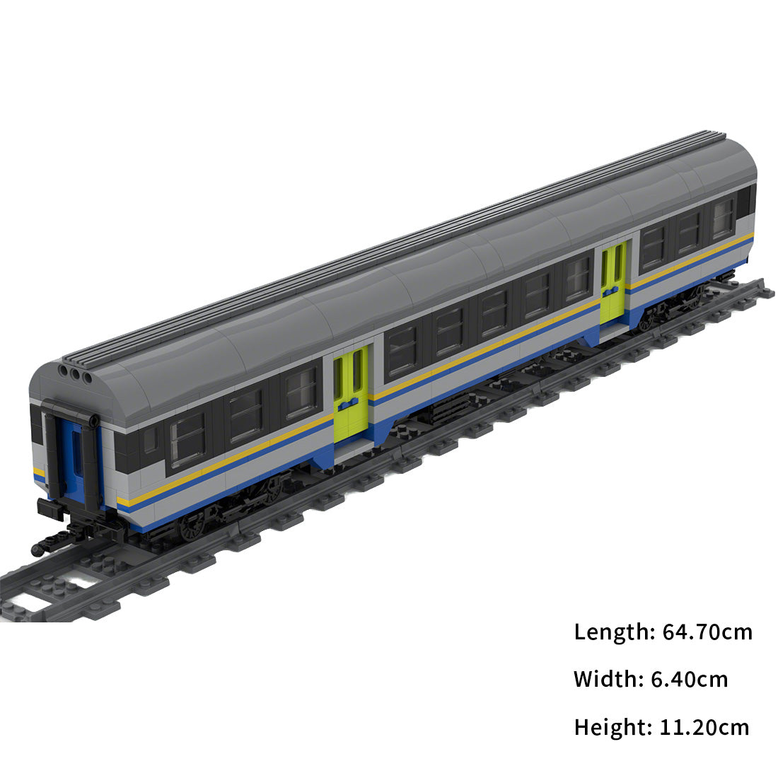 Italy MDVC Carriage DPR Train Building Blocks