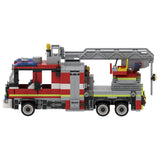 Emergency Vehicle with Ladder Fire Truck Building Blocks