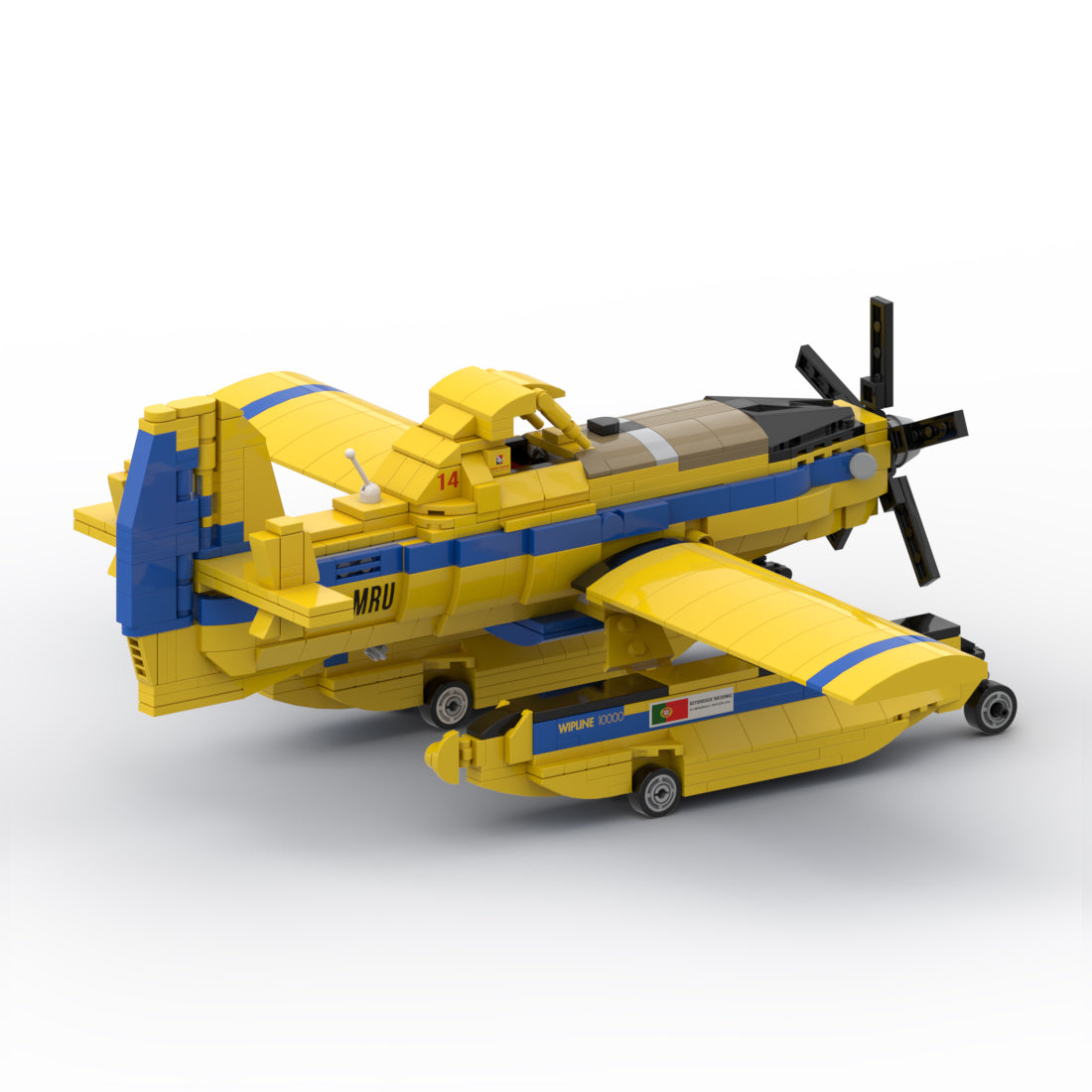 AT-802F Fire Boss ALFA 14 Amphibious Firefighting Plane Building Blocks