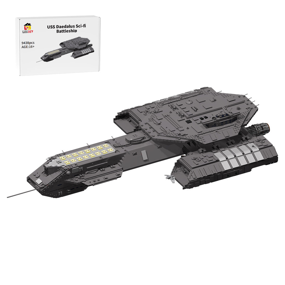 MOC-35381 USS Daedalus Sci-fi Battleship