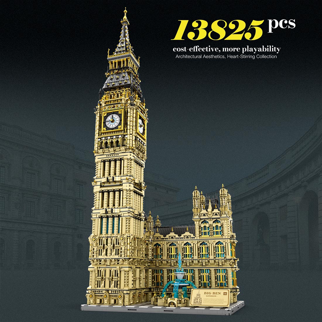 Famous British Landmark Clock Tower Building Blocks