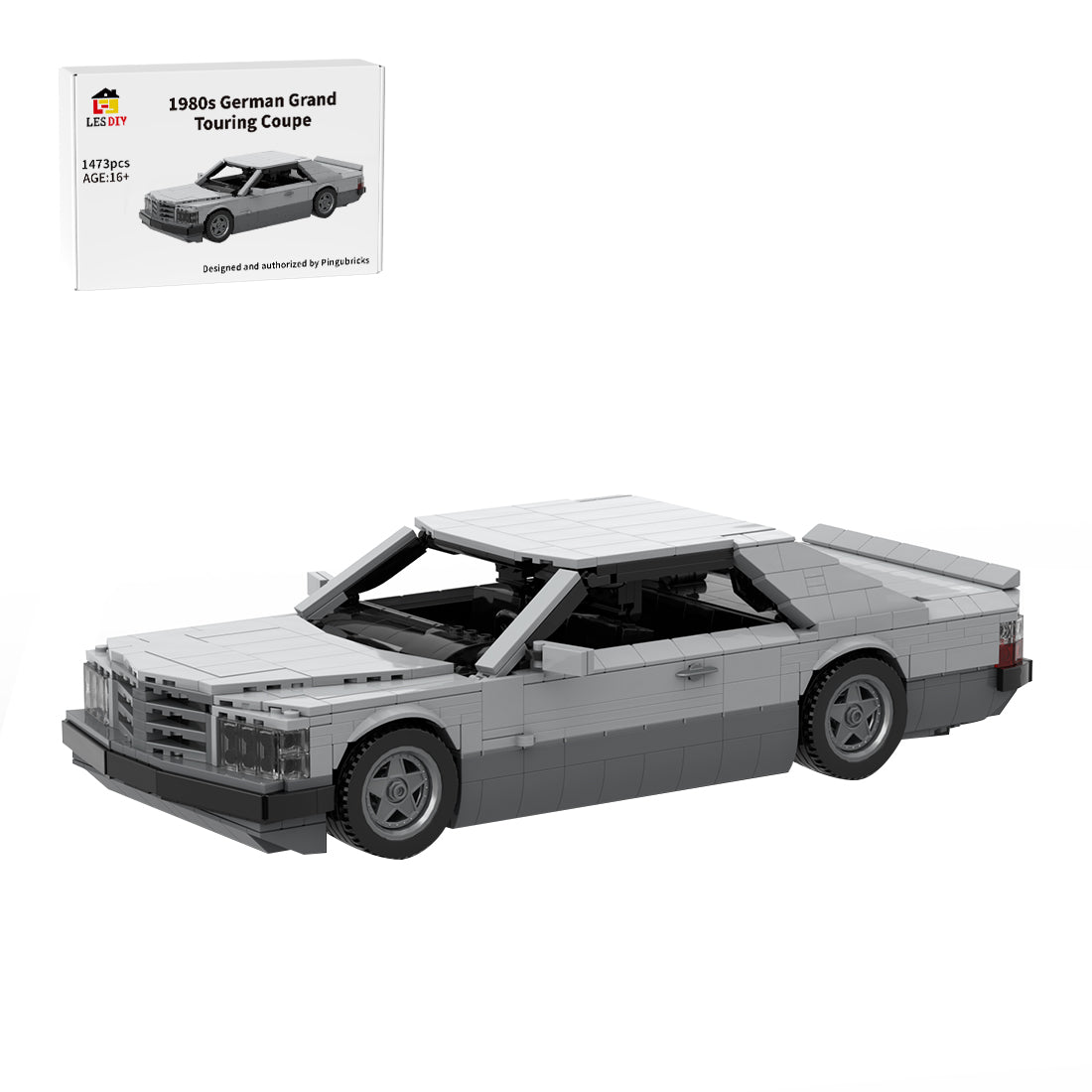1980s German Grand Touring Coupe Building Blocks (gobricks)