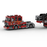 MOC-254378 Pierce Arrow XT Tiller Fire Truck Building Blocks
