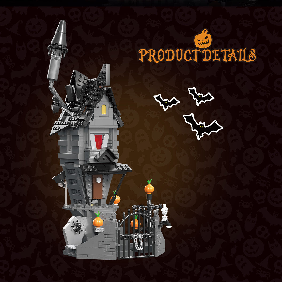 Halloween - Themed Dark Horror Cabin Building Blocks