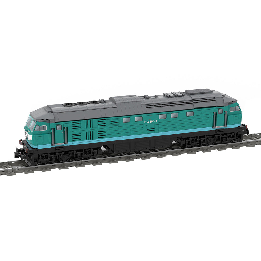 MOC-127413 BR 234 304-4 1:43 Scale Heavy Diesel Locomotive Building Blocks