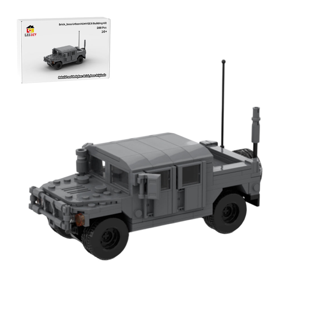 Urban HUMVEE 6 Modern Military Vehicle Building Blocks