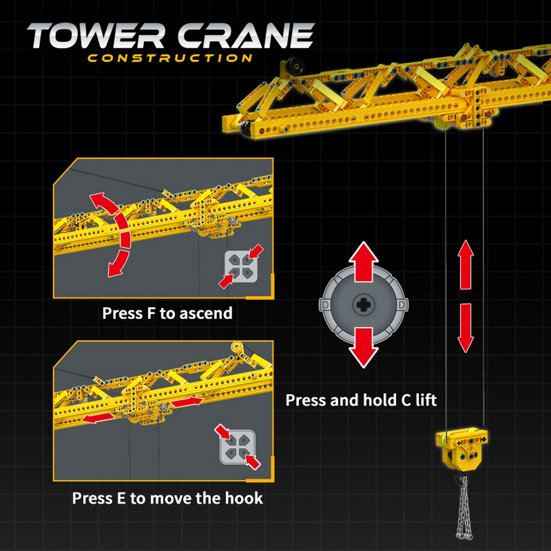 RC Electric Tower Crane Building Blocks
