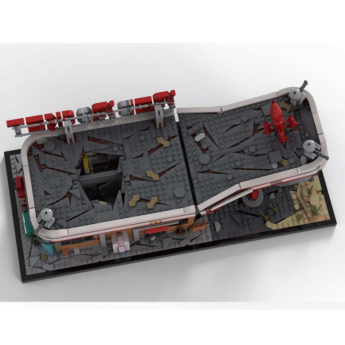 MOC-207430 Fallout Red Rocket Gas Station Building Blocks