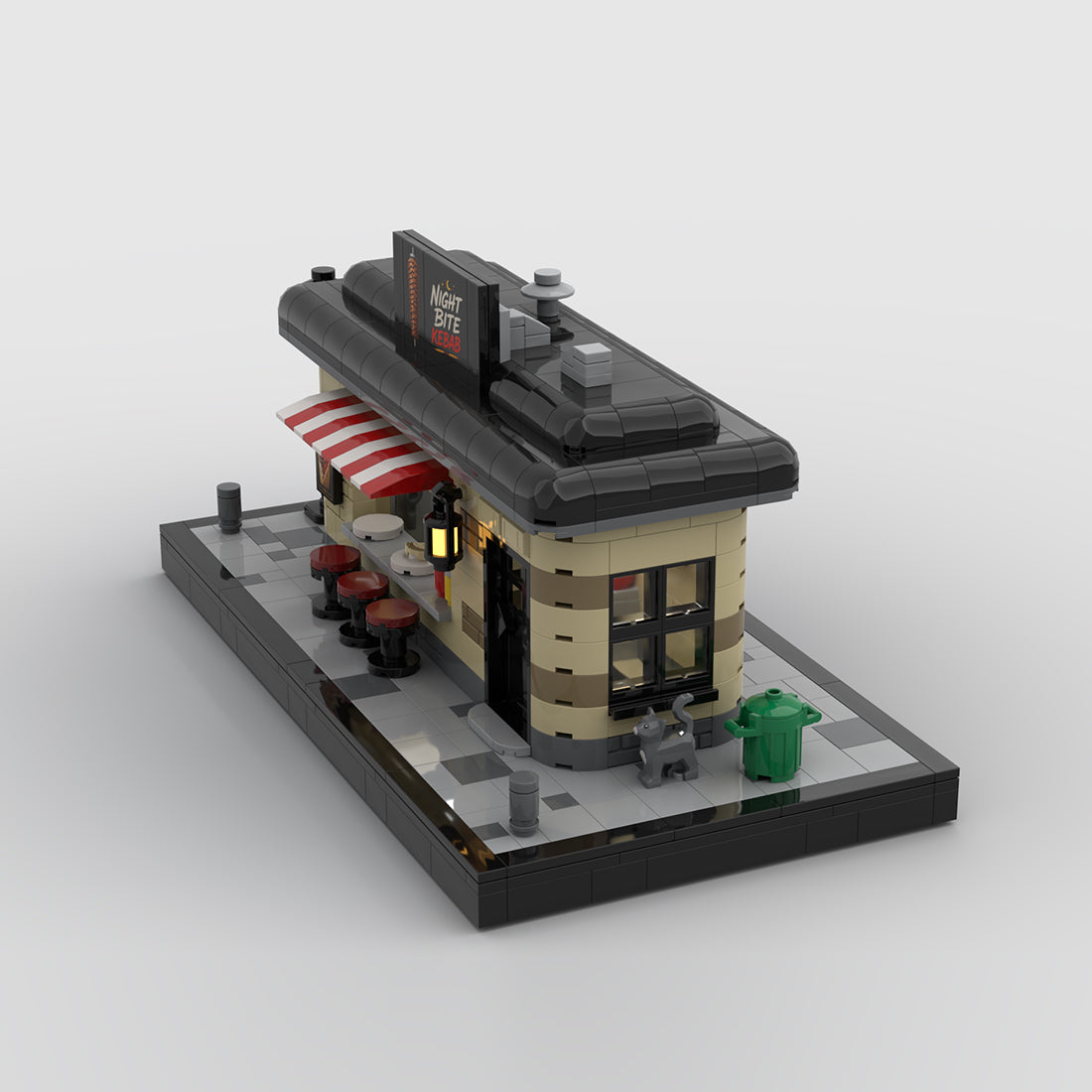 Street View Nightlife Series Night Bite Modular Building Blocks