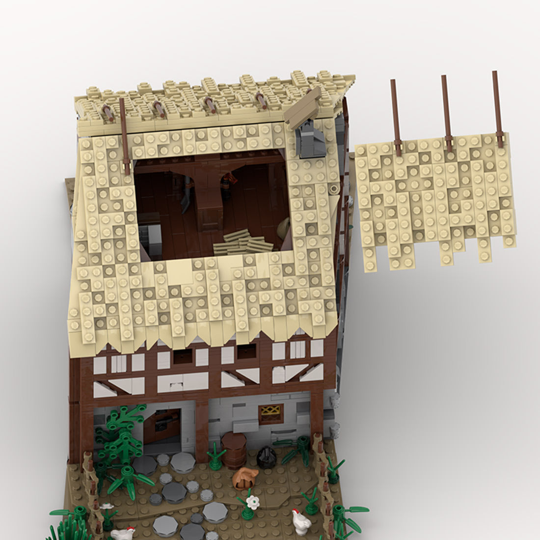 Medieval Taylorsgreen Village Tailoring Shop Building Blocks