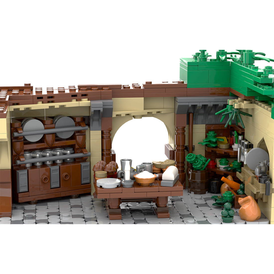Medieval Cavern Dwelling Modular Section 5 Kitchen Building Blocks