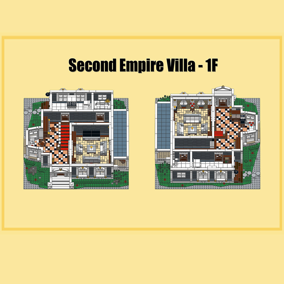 Victorian French Estate European Villa Building Blocks