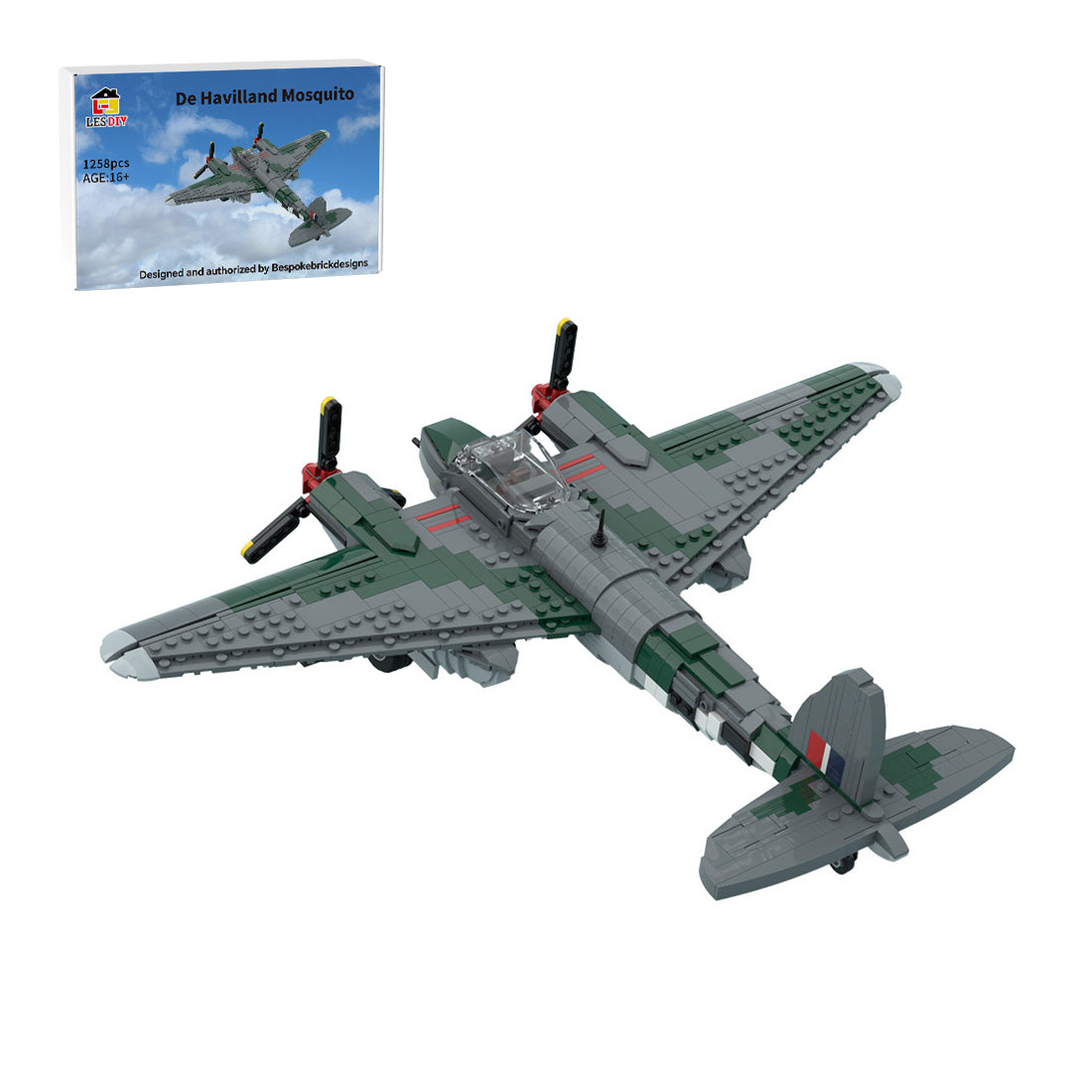MOC-245547 De Havilland Mosquito Building Blocks