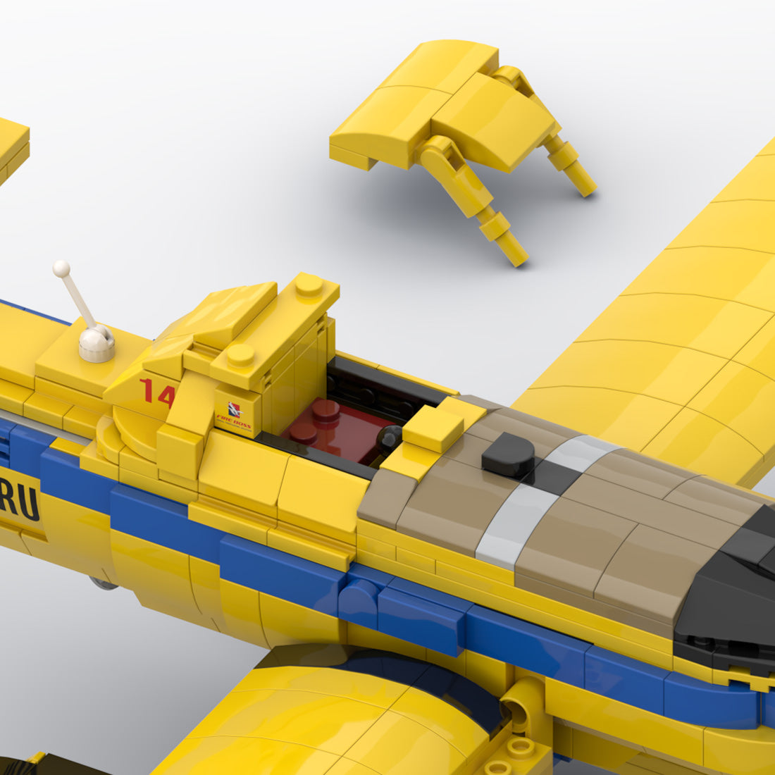 AT-802F Fire Boss ALFA 14 Amphibious Firefighting Plane Building Blocks
