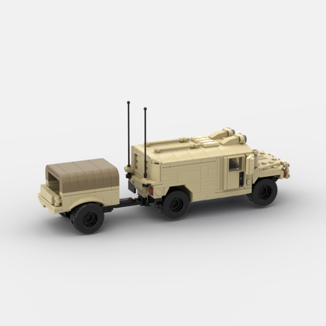Desert HUMVEE 8 Modern Military Vehicle Building Blocks
