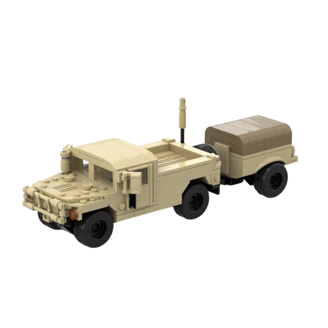 Desert HUMVEE 9 Modern Military Vehicle Building Blocks