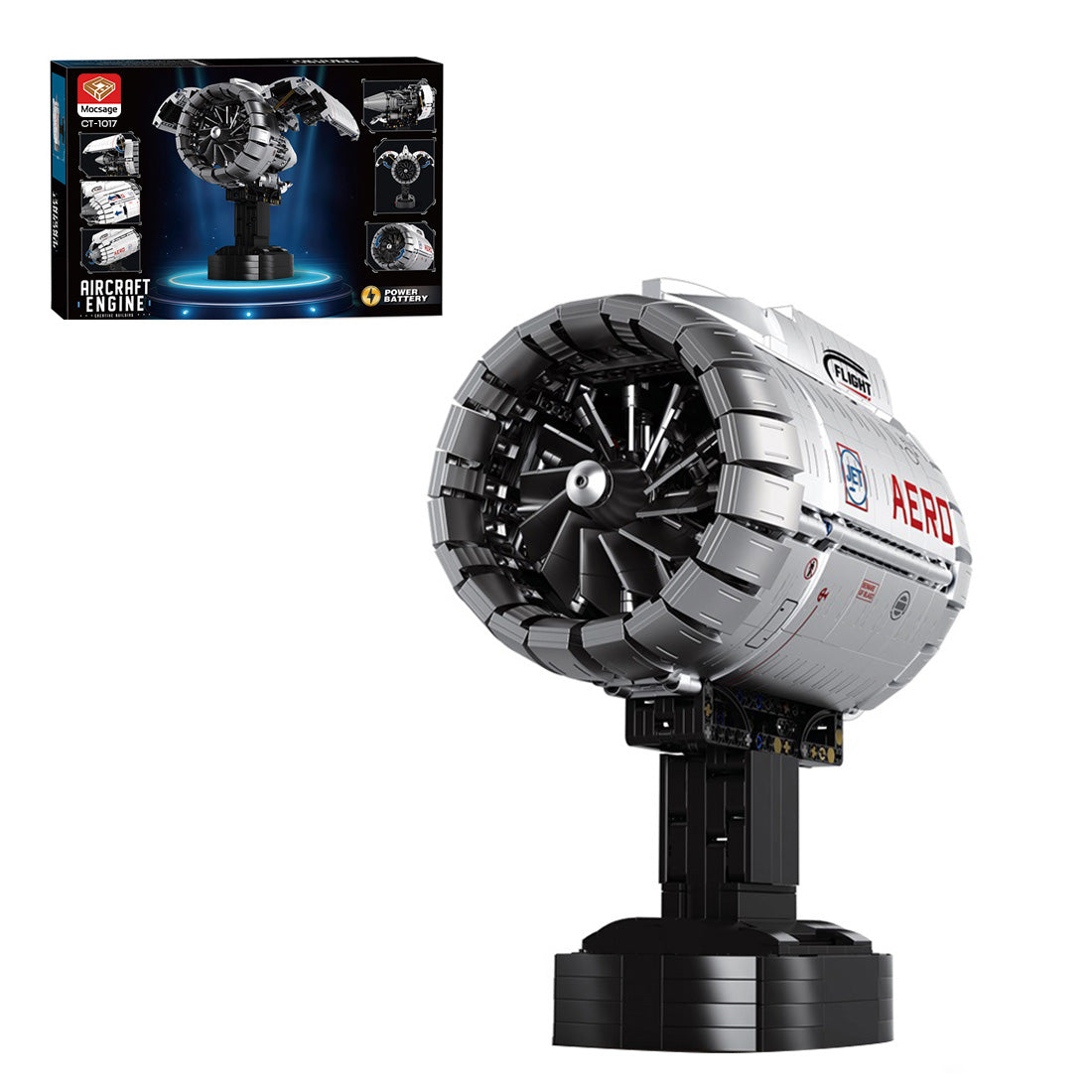 Mocsage Turbo Aircraft Engine Building Blocks Set