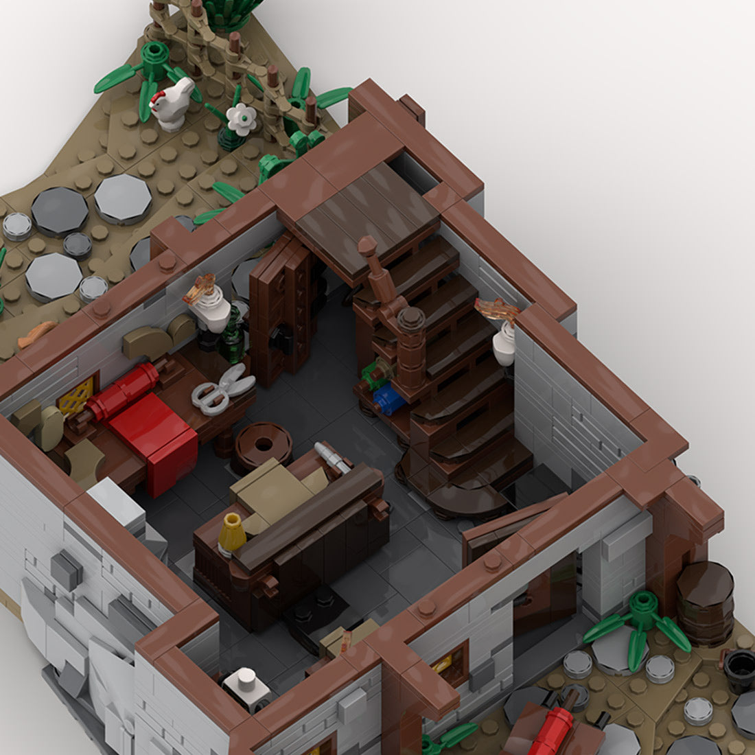 Medieval Taylorsgreen Village Tailoring Shop Building Blocks